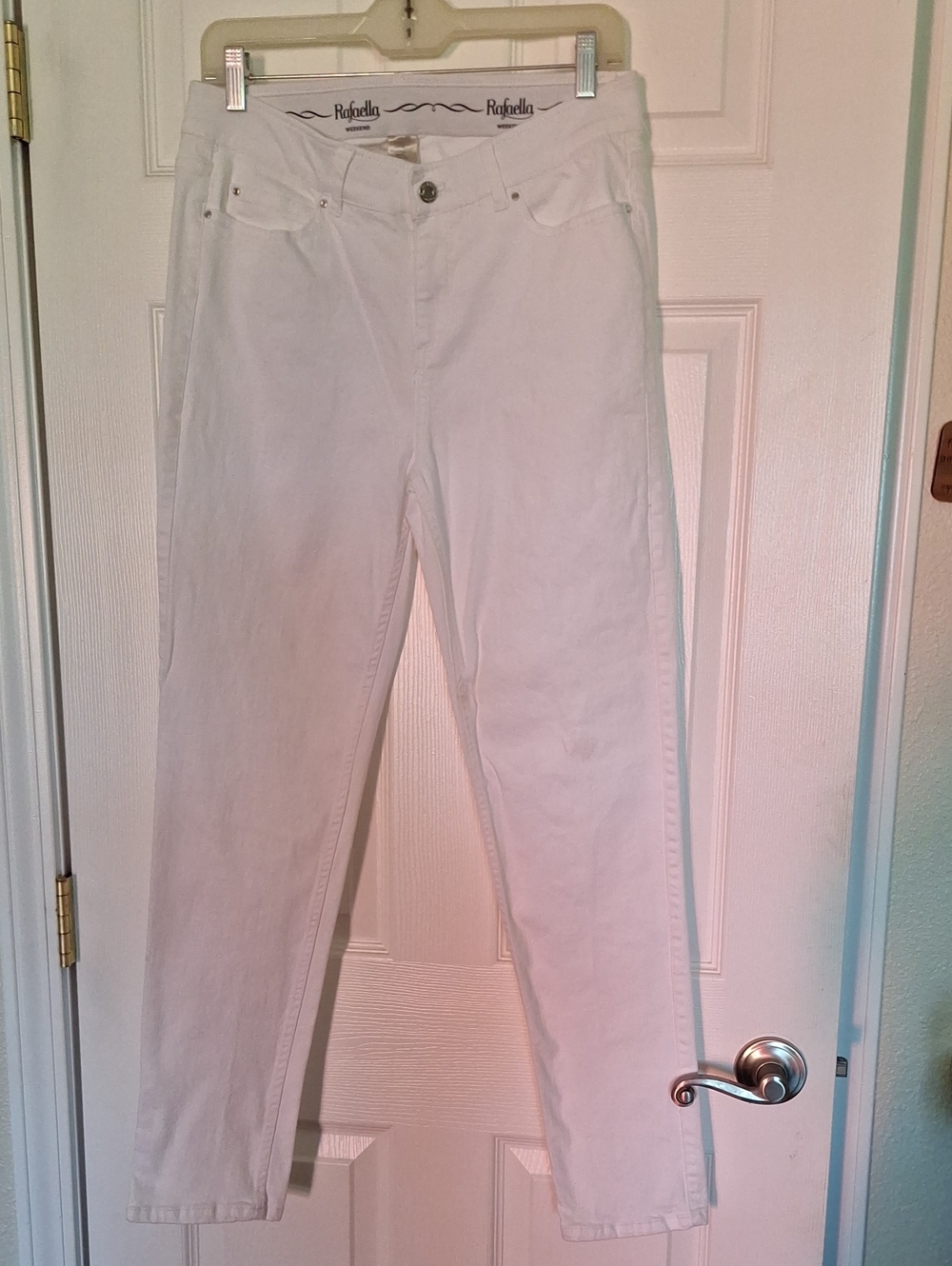 Rafaella White Straight-Leg Women's Jeans Size 10